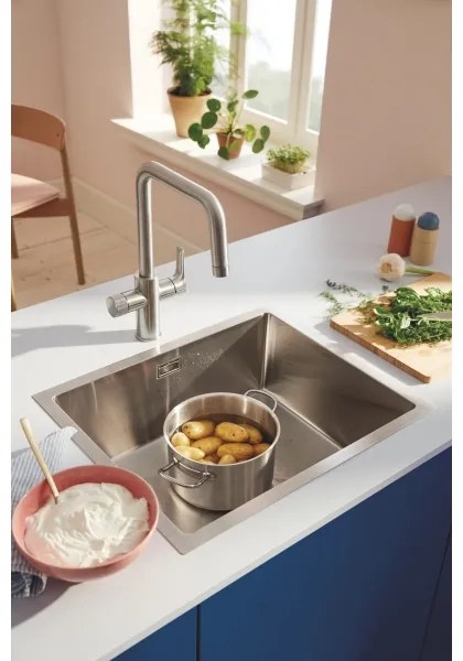 GROHE 30595DC0 - Baterie pentru chiuvetă BLUE PURE din oțel inoxidabil