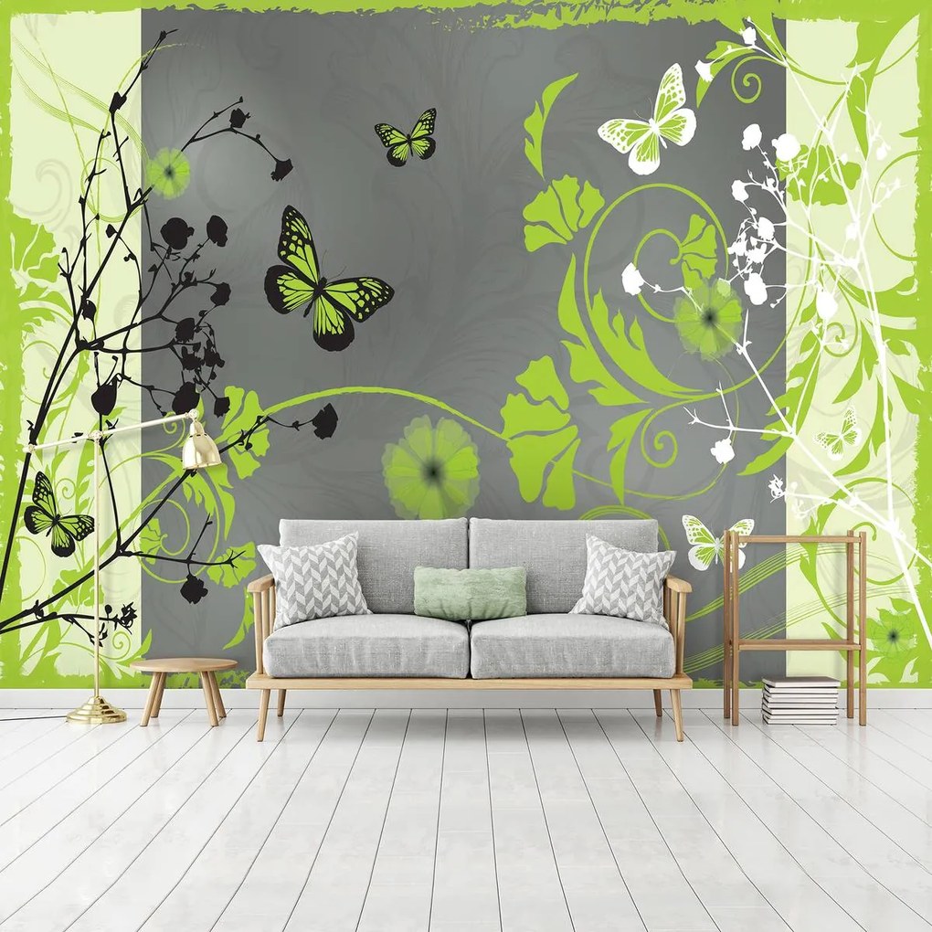 Fototapet - Arta florală - abstract (152,5x104 cm)