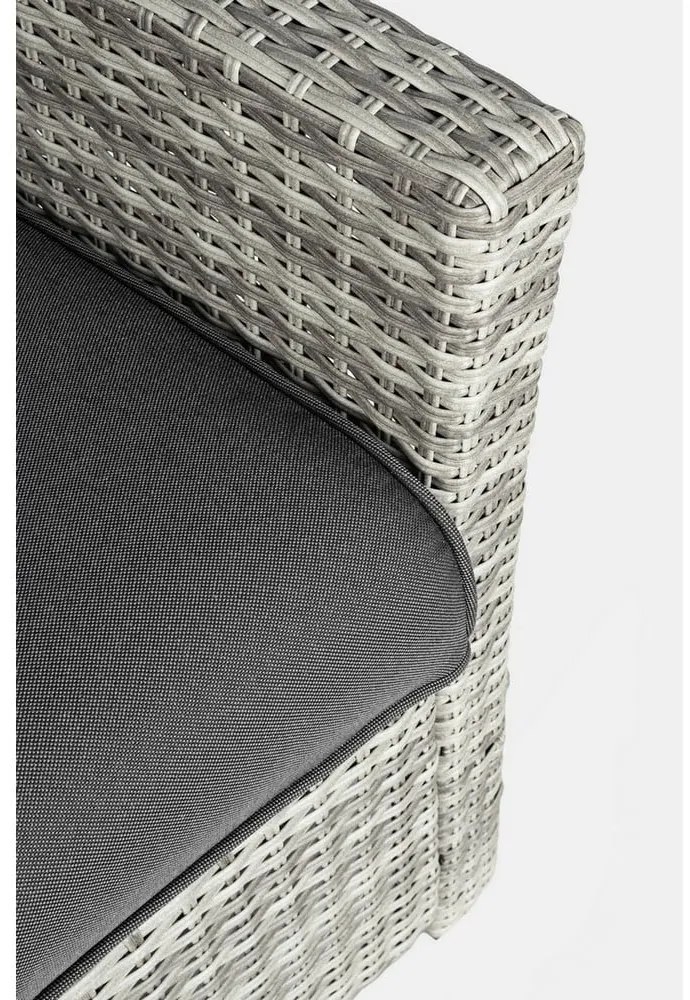 Set mobilier de grădină gri din ratan artificial pentru 6 persoane Ariel – Bizzotto