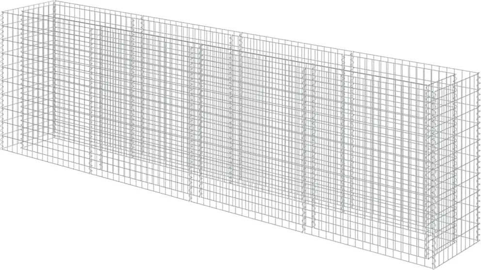 vidaXL Strat înălțat gabion, 360 x 50 x 100 cm, oțel galvanizat