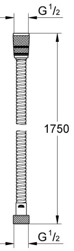 GROHE 22100000 - Furtun de duș VITALIOFLEX METAL LONG-LIFE 1750 mm, cromat