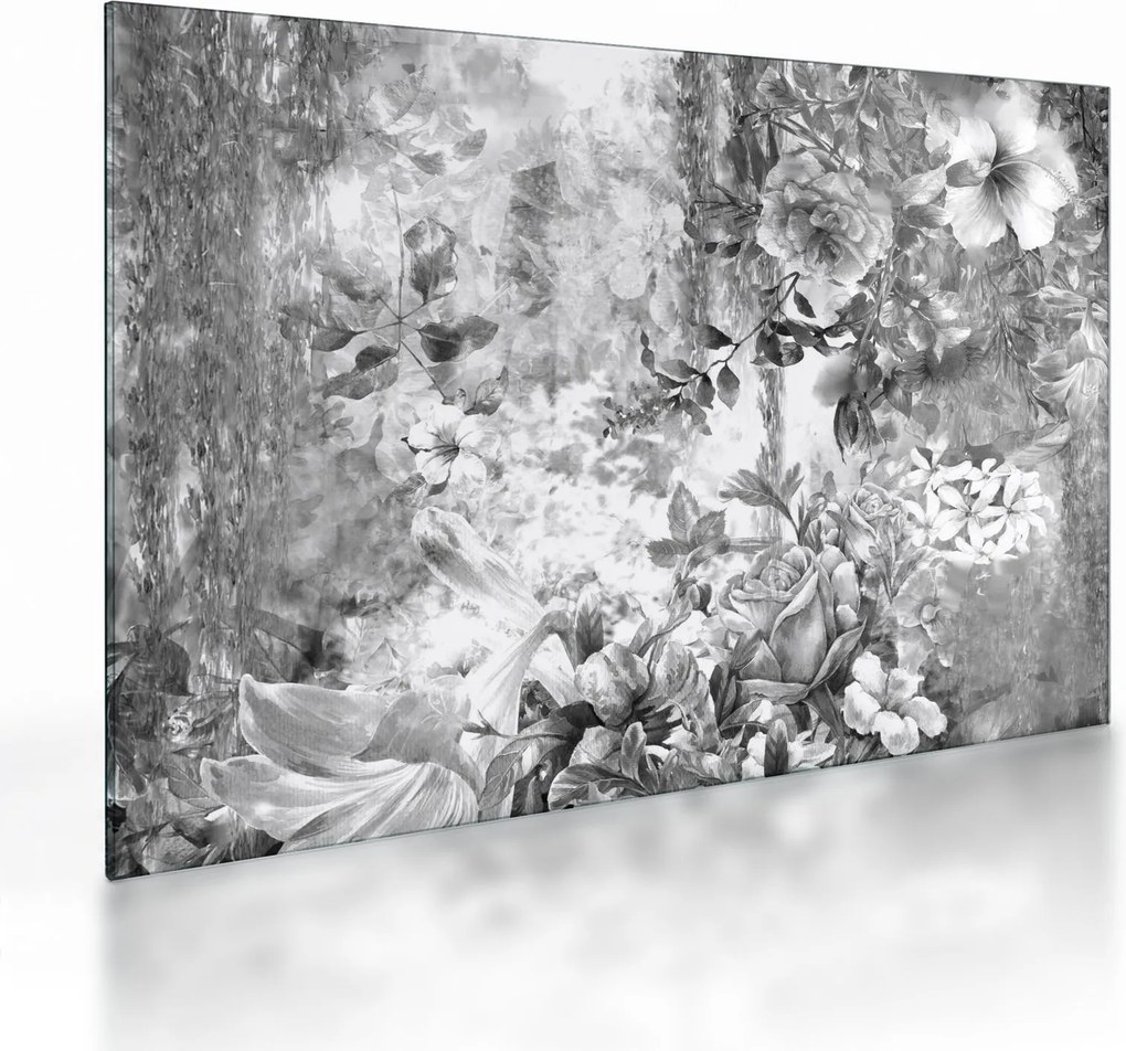 Tablou pe sticlă - Grădină romantică (70x50 cm)