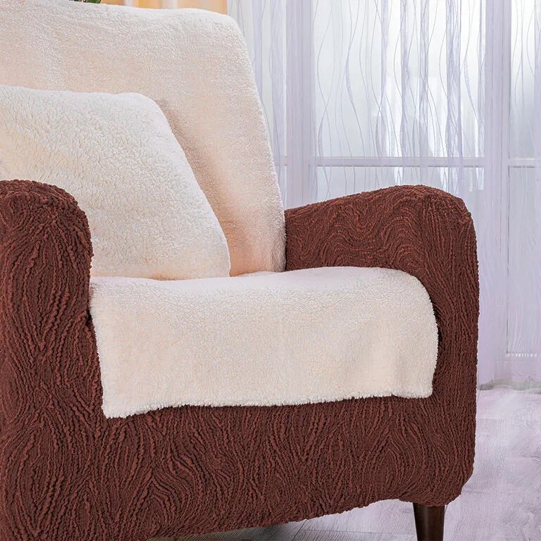 Cuverturi SHERPA crem canapea