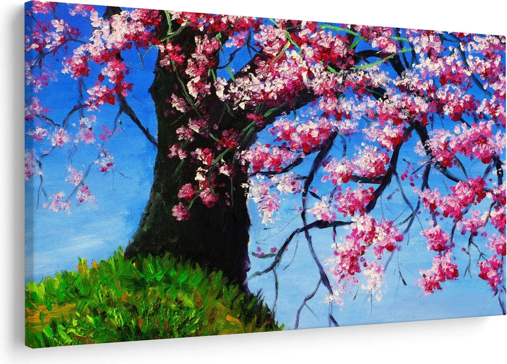 Tablou - Cireș înflorit - pictură (90x60 cm)