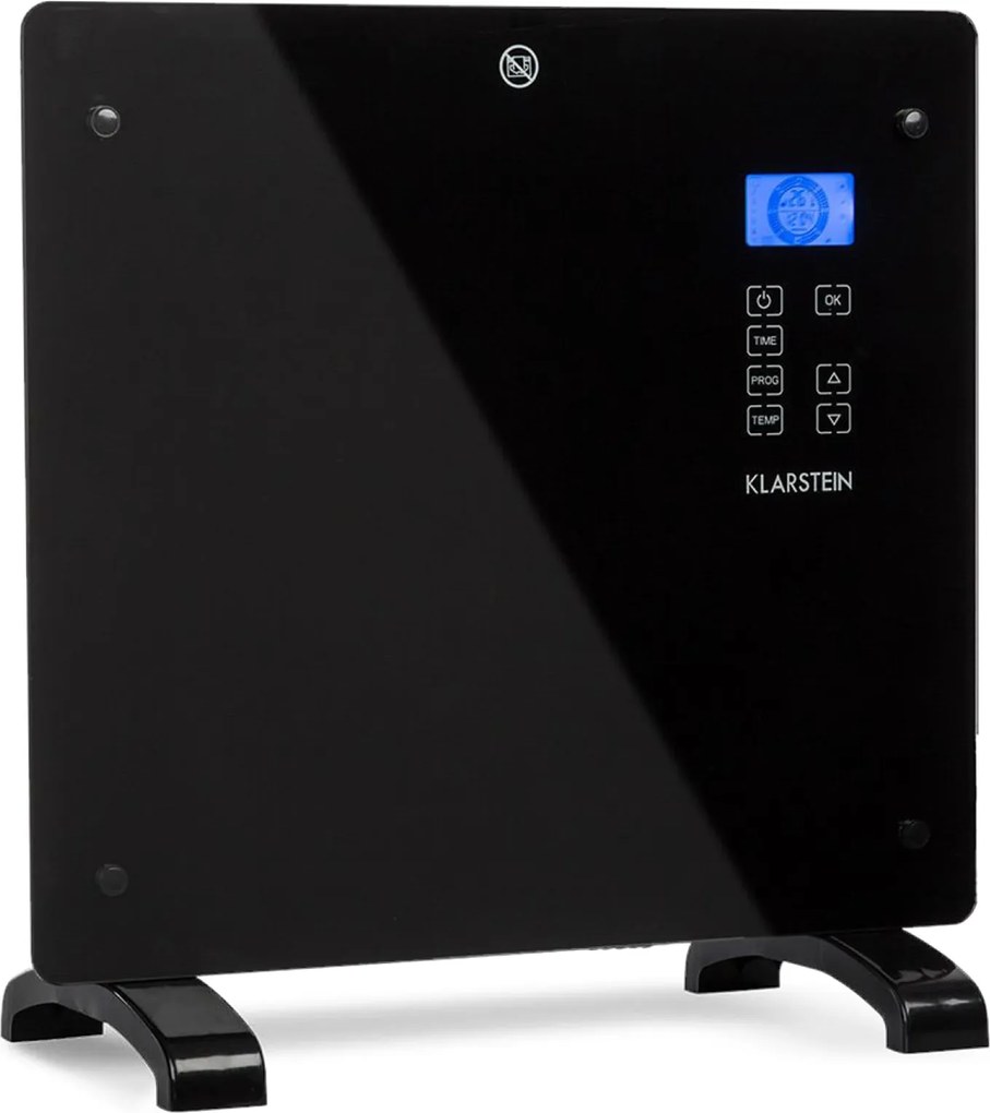 Klarstein Norderney, încălzitor convențional, termostat, temporizator, 1000 W, 20 m², negru