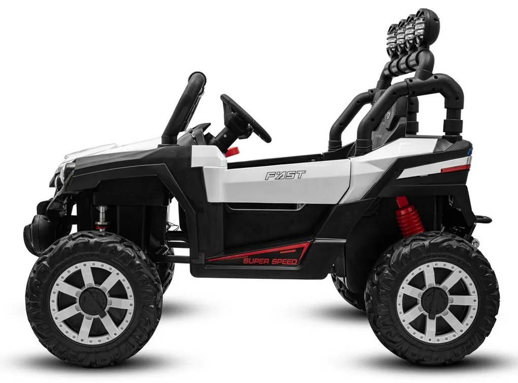 Mașină electrică Baby Mix Buggy Road 4 x 4,alb