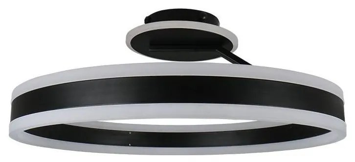 Lustră LED dimabilă aplicată LED/86W/230V 3000-6500K negru + telecomandă