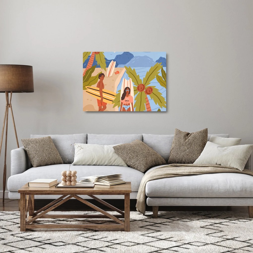 Tablou pe sticlă - Bucură-te de viață (70x50 cm)