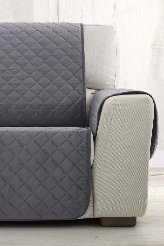 Husă de catifea pentru canapea cu trei locuri Velvet gri gri-inchis 160x50 cm
