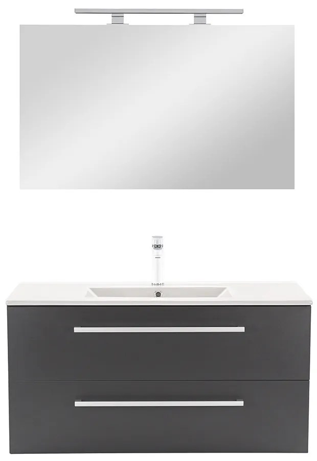 Mobilier complet de baie Vario Clam 100 antracit-antracit