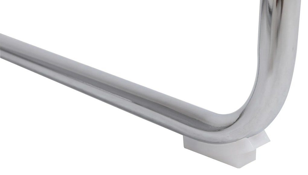 Set de 2 scaune de prânz din ratan, spătar din plasă fără brațe, picioare din metal cromat, Negru