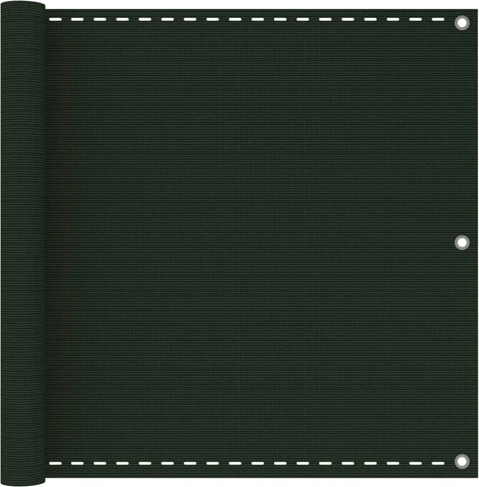 vidaXL Paravan de balcon, verde închis, 90x400 cm, HDPE