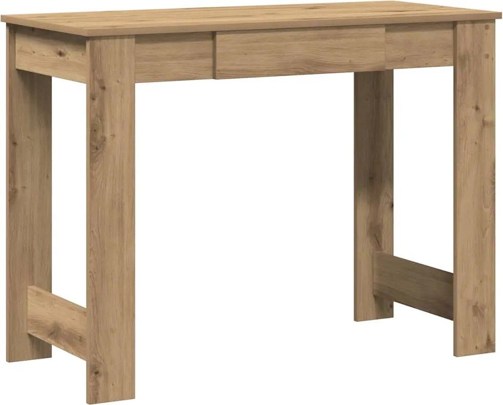 vidaXL Birou, stejar artizanal, 100x45x75 cm, lemn prelucrat