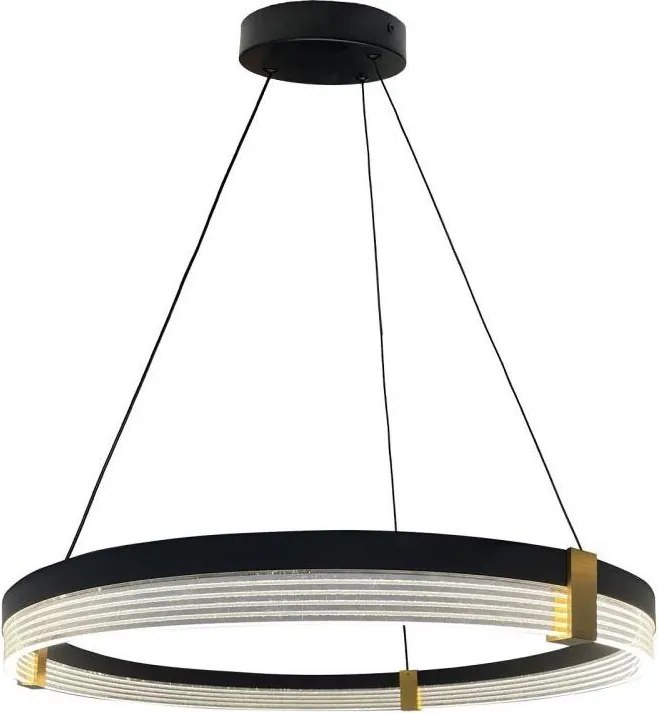 Lustră LED suspendată pe cablu TRIANGLE LED/40W/230V 3000/4000/6000K Ø 60 cm, negru