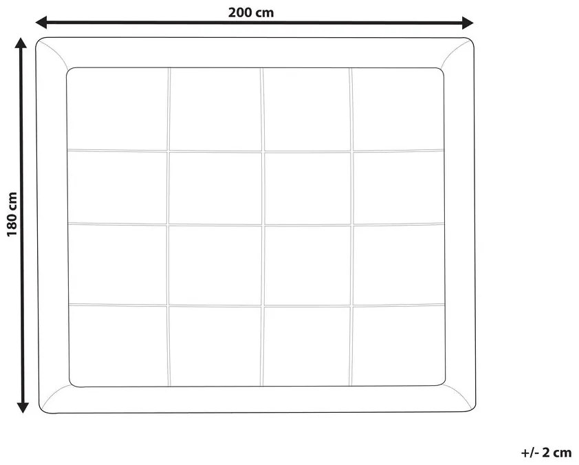 Husă pentru saltea 200x180 cm Travis (alb). 1011150