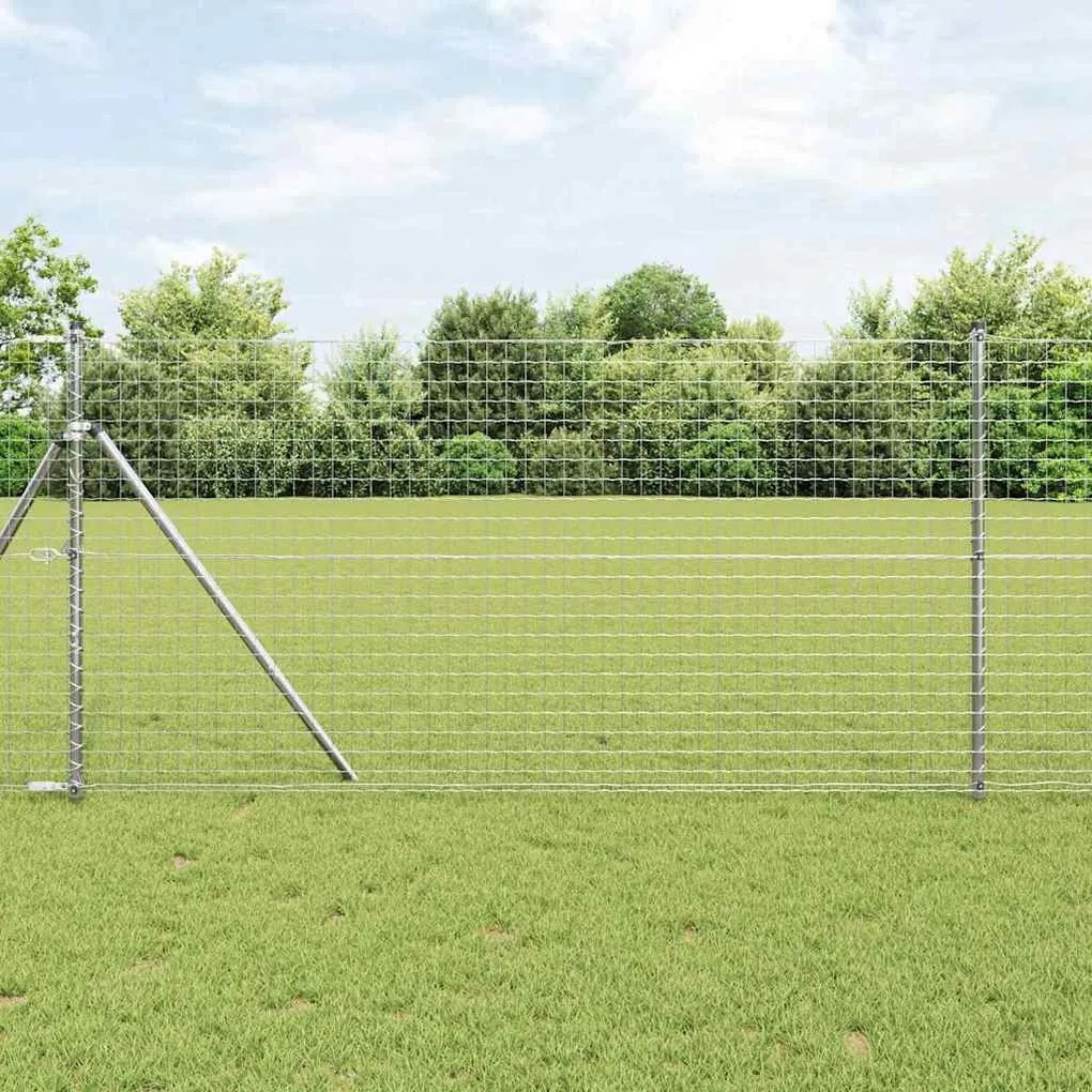 vidaXL Stâlpi de Gard 2 pcs Argintiu 130 cm Oțel galvanizat