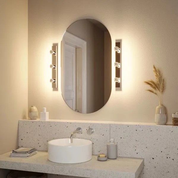 Corp de iluminat pentru oglindă de baie Paulmann 80096 3xE14/40W IP44 REGULA 230V crom