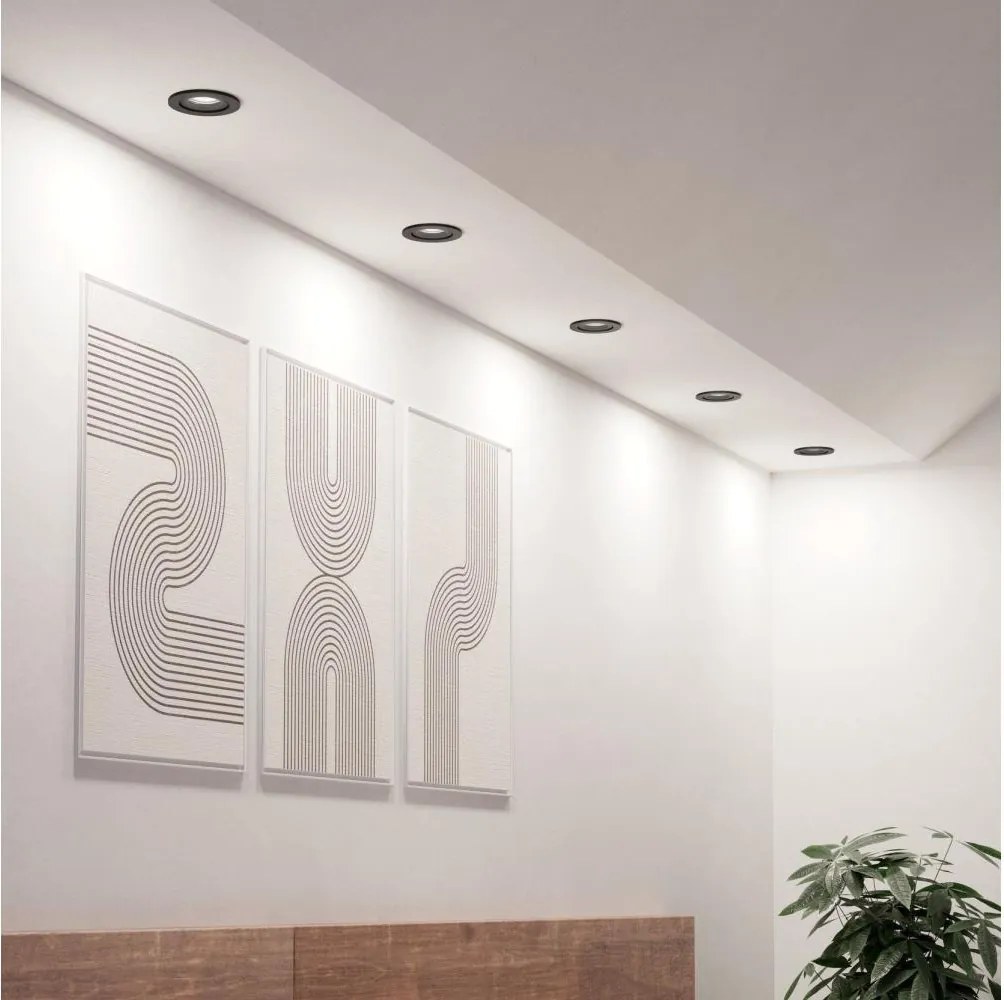 Eglo 902266 - Set 5x spoturi LED încastrate BARRANCO LED/4,8W/230V negru