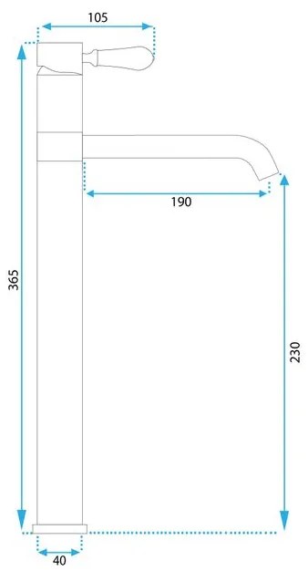 Baterie pentru lavoar Rea Serra BLACK negru mat