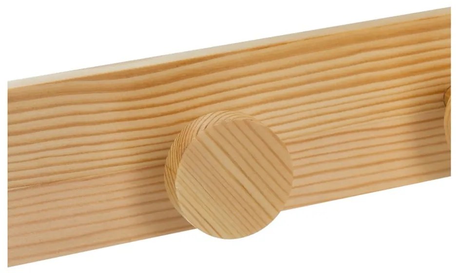 Cuier de perete în culoare naturală din lemn de pin 40 cm Anillos – Casa Selección