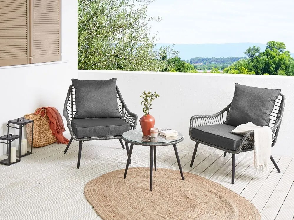Set mobilier de grădină Lauza (gri). 1080816