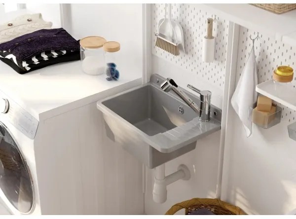 Baterie de chiuvetă cu cap de duș detașabil Deante BDN_071M NARCYZ crom lucios