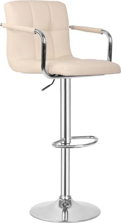 MIADOMODO Scaun de bar 2pcs, cu brațe, bej