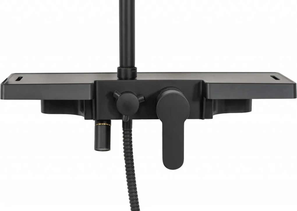 Baterie pentru dus Vigo negru mat - H99 cm