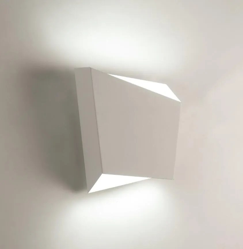 Aplica perete lumina ambientala ASIMETRIC alb