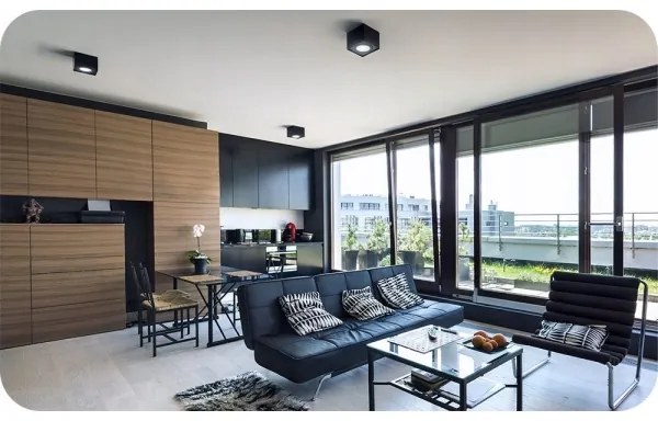 Spot CHLOE AR111 1xGU10/50W/230V negru pătrat