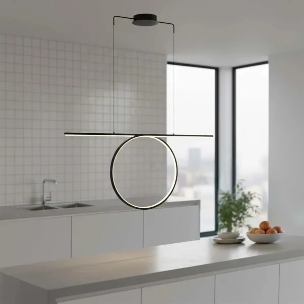 Lustră LED suspendată pe cablu ODETTA LED/42W/230V 4000K neagră