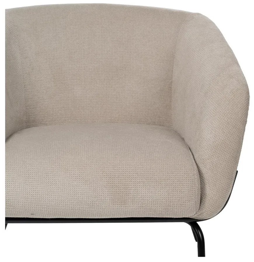 Fotoliu bej cu tapițerie din chenille Classic – Ixia