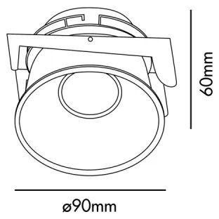 FARO 02100501 - Lampă încastrată FRESH 1xGU10/50W/230V alb