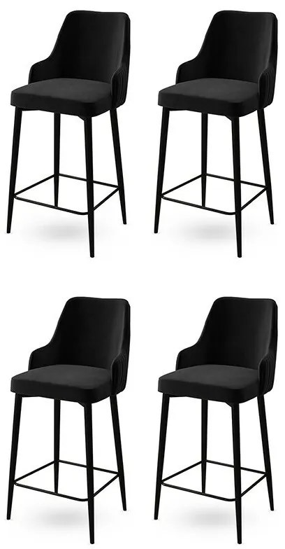 Set de scaune de bar Enox Anthracite, 4 buc., 4 buc