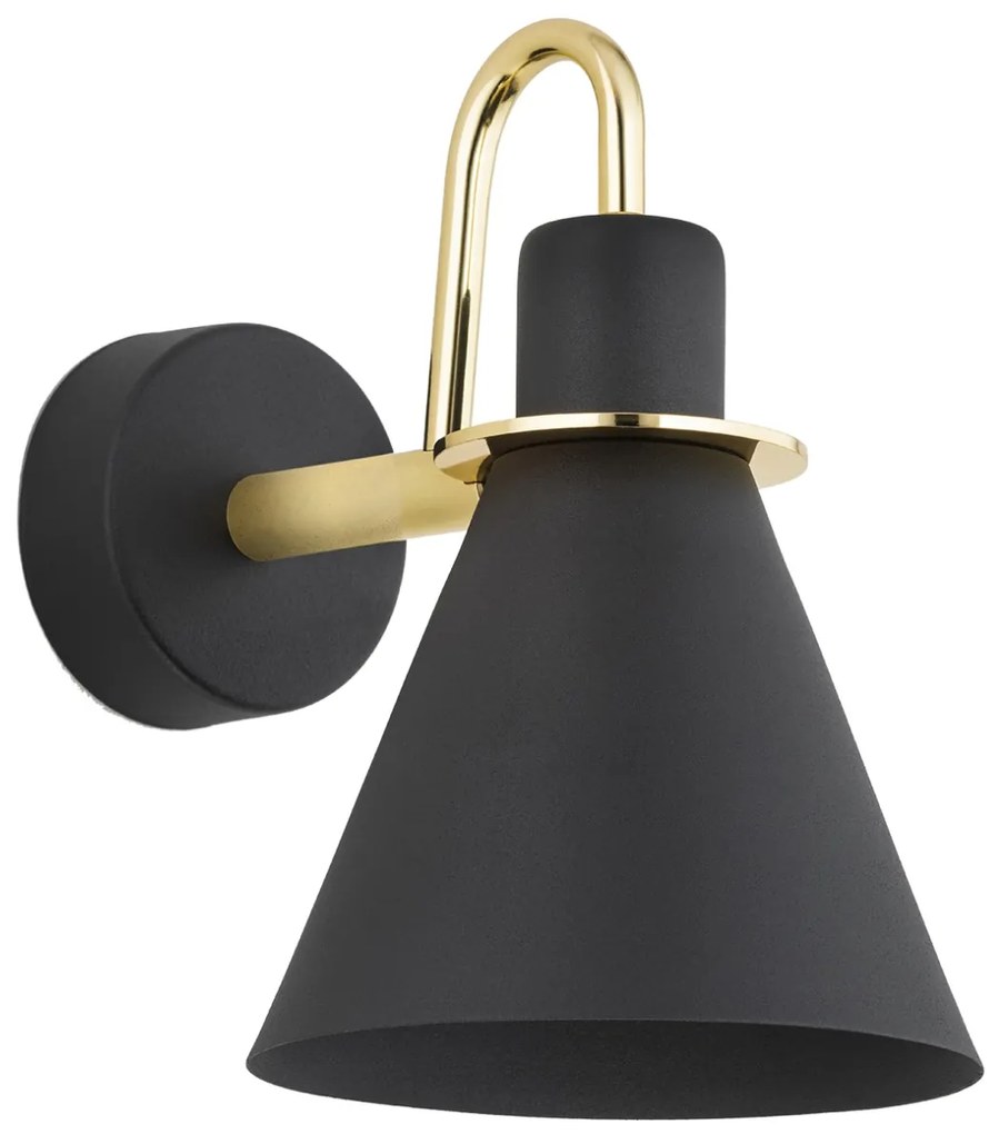 Aplica moderna design retro Beverly negru/auriu