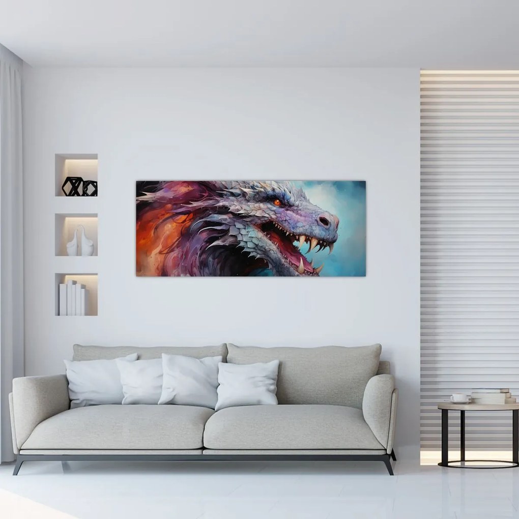 Tablou - Ilustrație a unui dragon (120x50 cm)