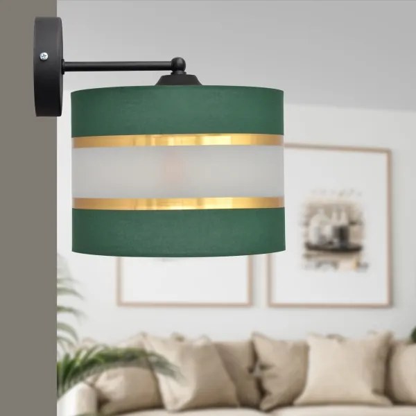 Lampă de perete HELEN 1xE27/15W/230V verde/auriu