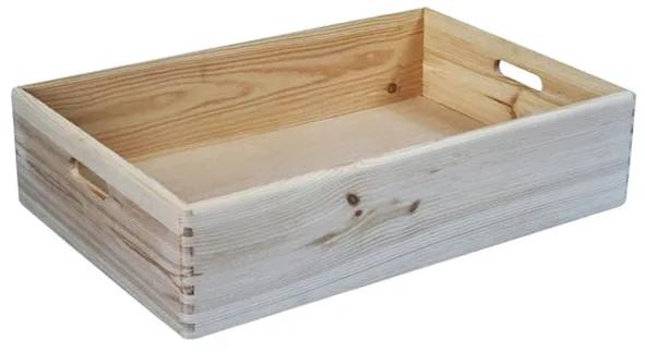 Cutie depozitare din lemn, 60x40x14 cm