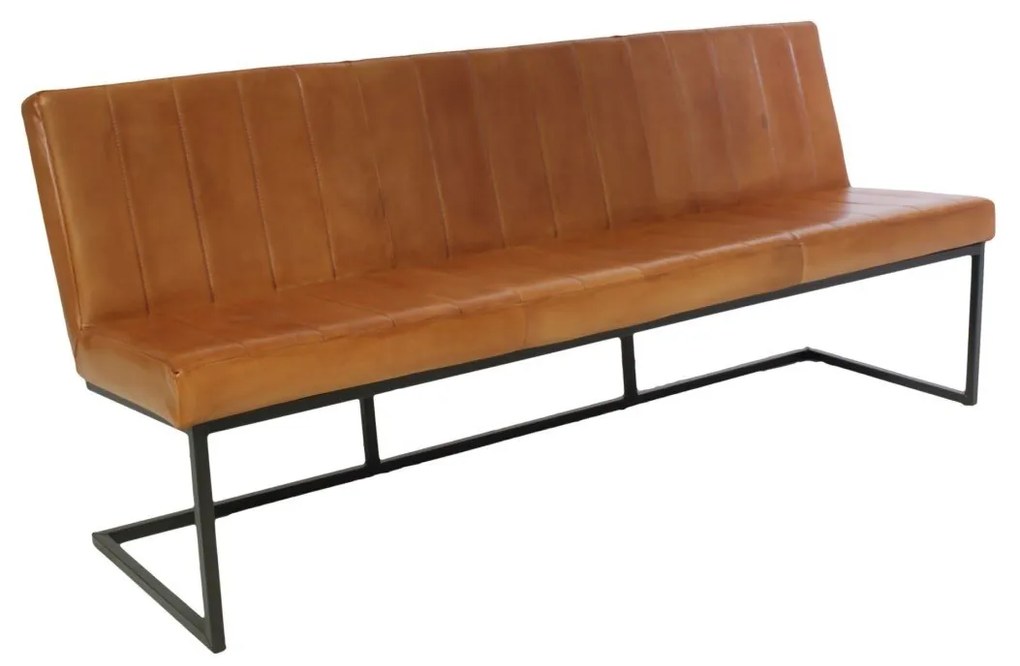 Banca dining din piele de bivol ✔ model FLEET OHIO | Dimensiuni: 220x60x87x52 cm