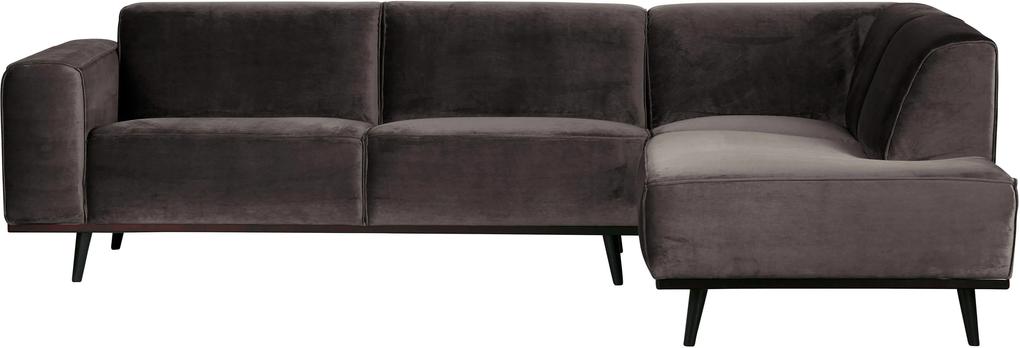 Canapea pe colt (dreapta) din catifea Statement Corner Sofa Right Velvet Taupe | BE PURE HOME