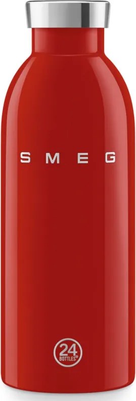Sticlă termică SMEG Clima 50's Style WBF01RD, 500 ml, închidere ermetică, cu pereți dubli, oțel inoxidabil 18/8, roșu