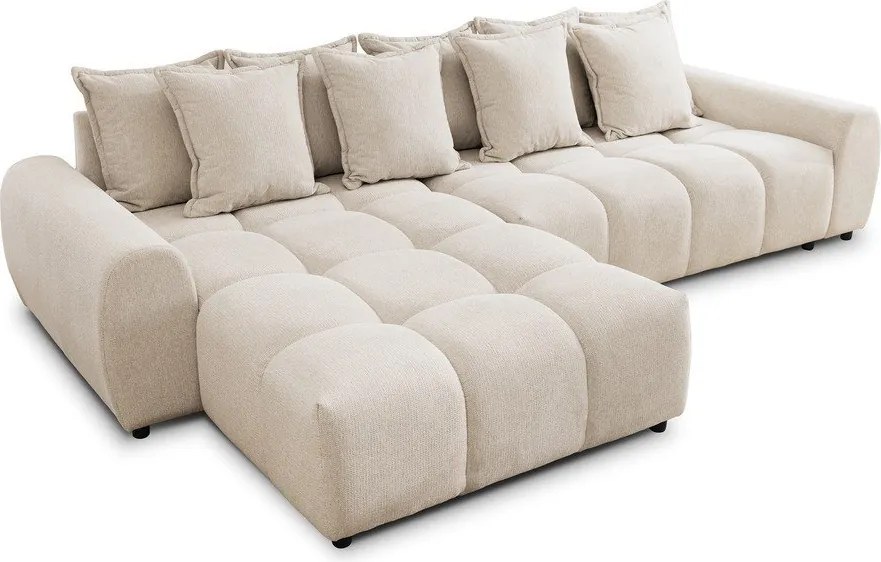 Colțar bej (cu colț pe partea stângă/cu șezlong) Albane – Ropez