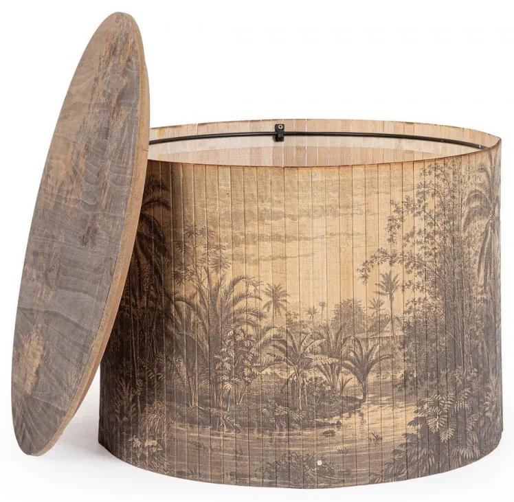 Masuta de cafea finisaj natural din Bambus, ∅ 58 cm, Fujiko Bizzotto