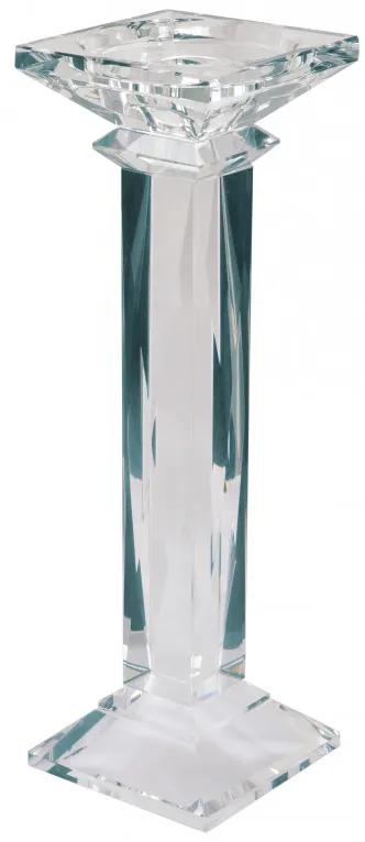 Suport lumanare din sticla de cristal Petunia III, transparent