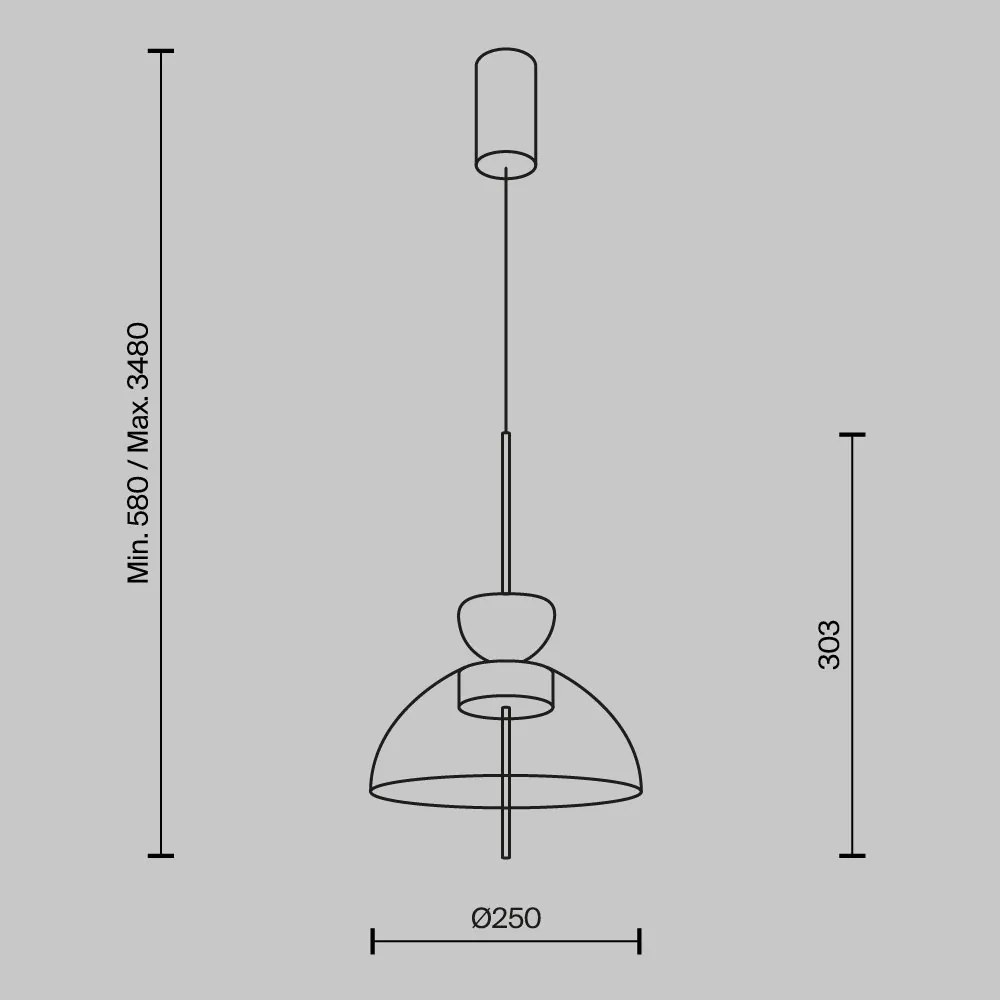 Pendul LED design modern Bangkok D-25cm