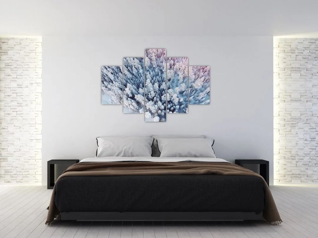 Tablou cu copaci înzăpeziți (150x105 cm)