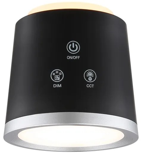 Globo 58454B - Lampă de birou LED tactilă reglabilă MEEYA LED/6W/3,7V negru