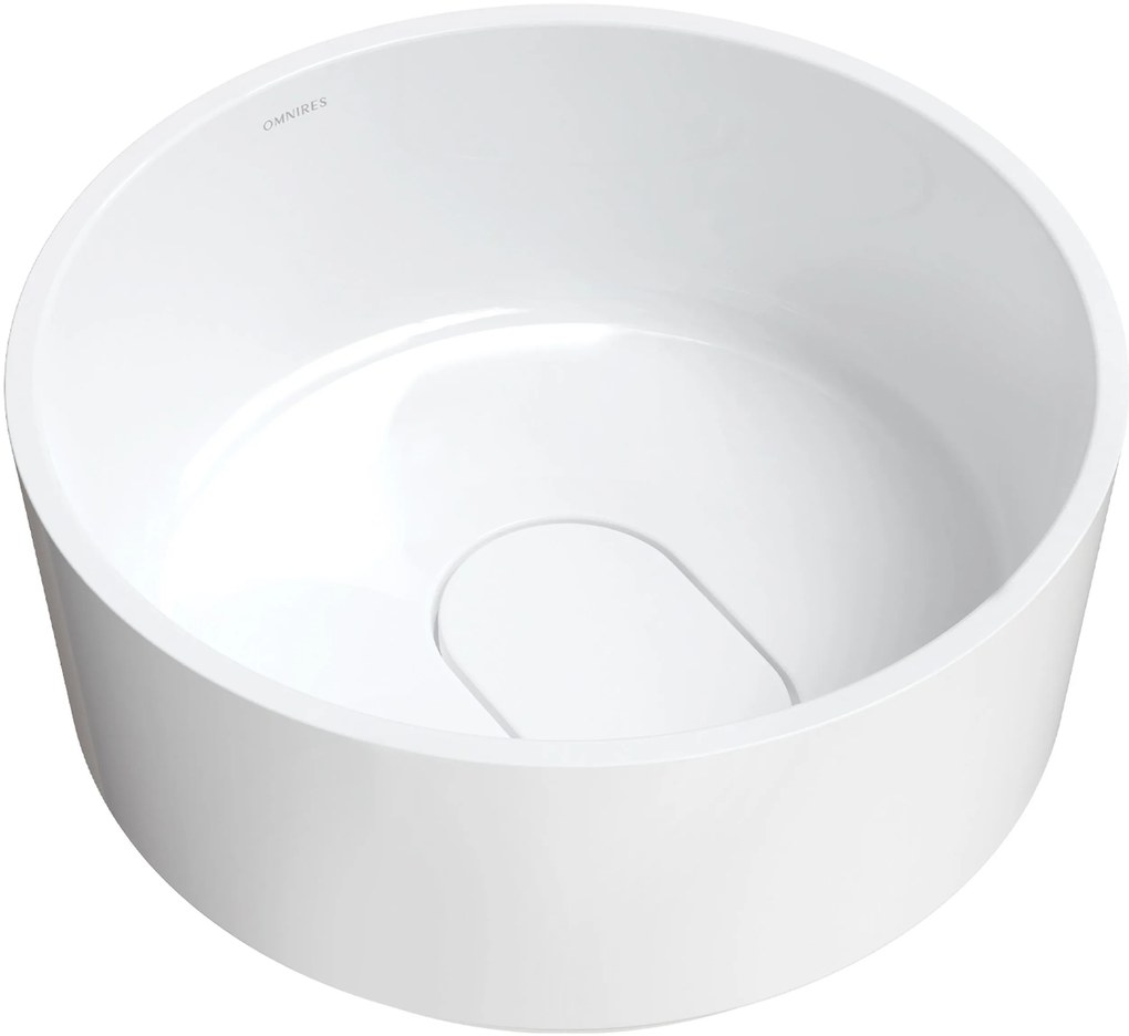 Omnires Cadence M+ lavoar 42x42 cm rotund de blat alb CADENCER420BP