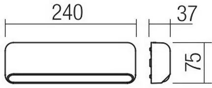 Redo 90072 - Aplică LED de exterior SAPO LED/5W/230V IP65