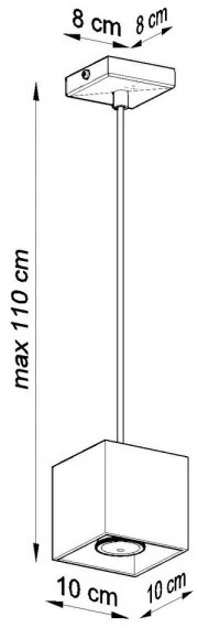 Lustră pe cablu QUAD 1 1xGU10/40W/230V alb